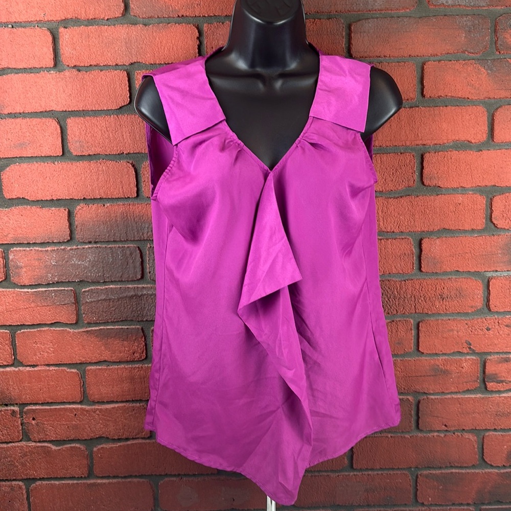 Apostrophe Tank‎ Top Woman Small Purple Satin